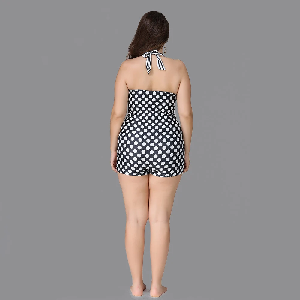 2019 Новый Цельный купальник с принтом в горошек для женщин сексуальный плюс