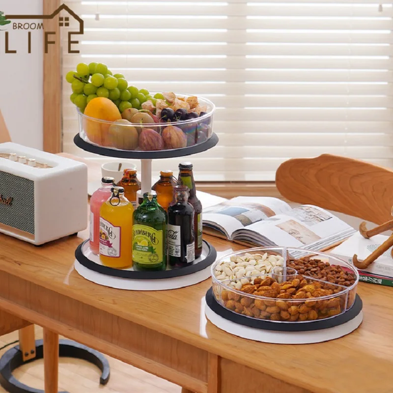 

Kitchen Rotating Shelf Condiments Spice Storage Rack Bottle Container Plastic Seasoning Box Holder Kitchen Organizer Accessories