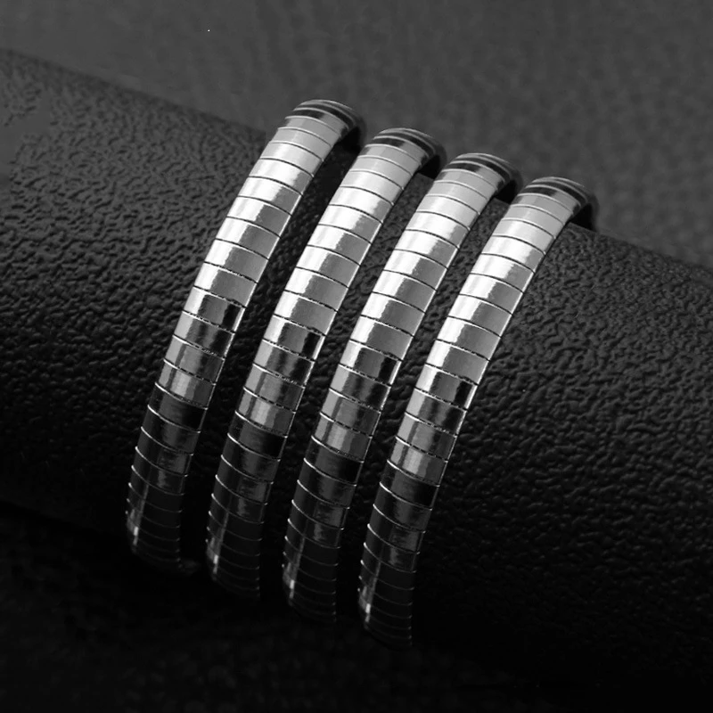 

4mm 6mm 8mm Silver Color Bamboo Chain Necklace Chain Link Choker Stainless Steel Necklaces Male Female Accessories Gift Jewelry