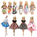 Прикольное платье, модель 199A3 JJ, одна штука, яркая модель, повседневная Вечерние льная одежда для Барби, аксессуары для кукол
