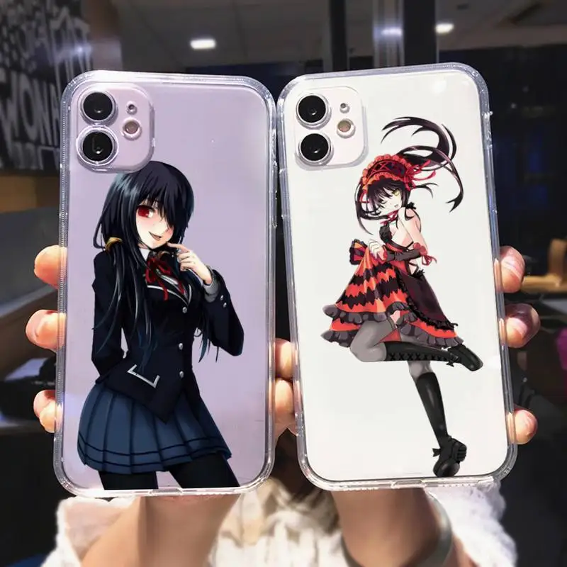 

Kurumi Tokiaki Phone Case For iPhone 13 Pro Max 12 Mini 11 SE 2020 6 6S 7 8 Plus XS X XR Transparent Soft Cases Silicone Cover