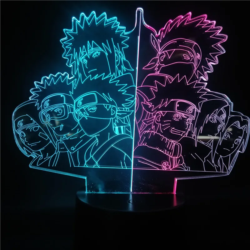 Аниме Dainanahan команда 7 3d ночной Светильник СВЕТОДИОДНЫЙ Цвет меняющийся