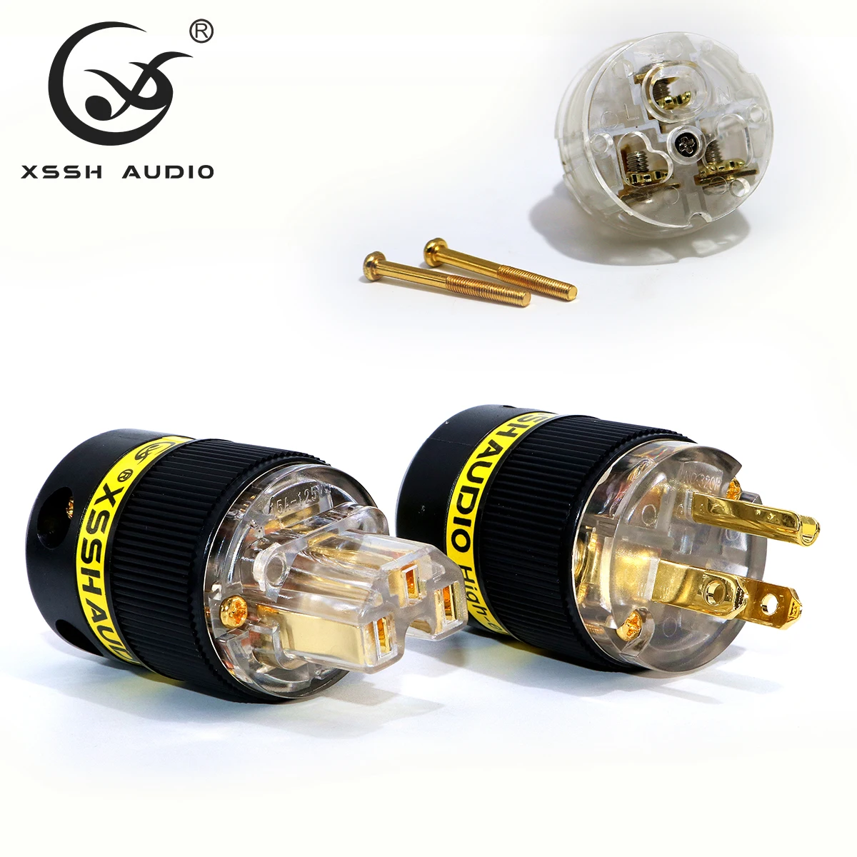 XSSH аудио йиво Hi Fi 3 булавки красные Чистая медь позолота родий Электрический