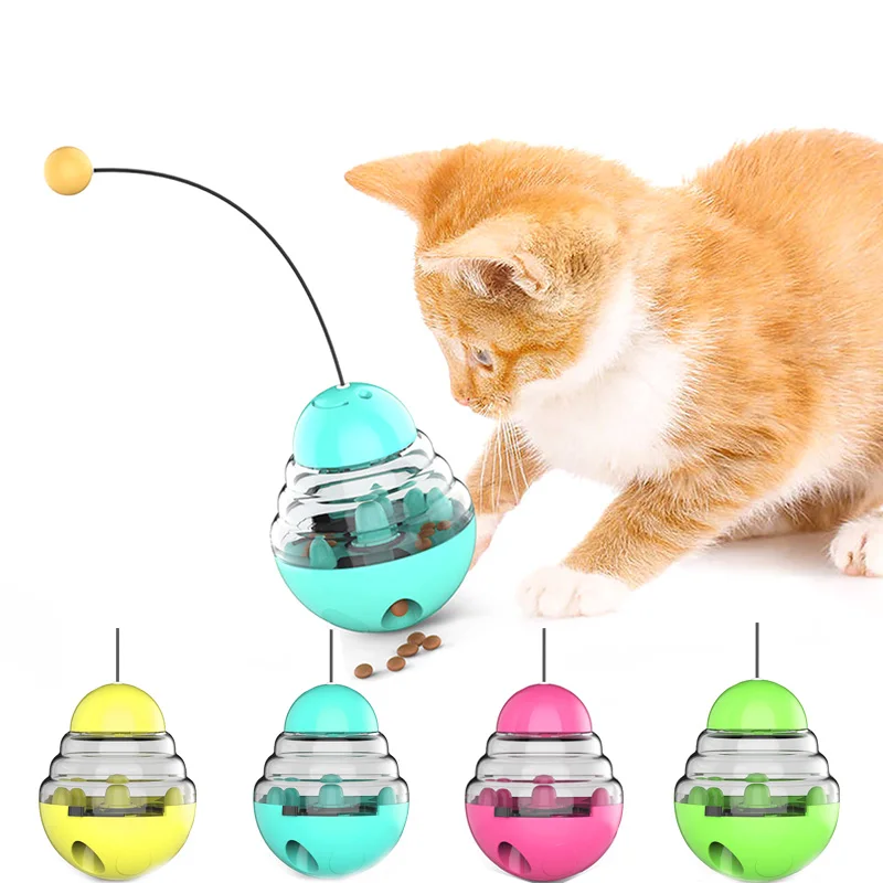 

Игрушки для кошек Tease, высокоэластичные весенние игрушки для кошек, вращающиеся шарики, перо, 360 бесплатно вращающийся кошачий клуб, привлек...