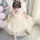 Официальное платье для маленьких девочек, платье с цветами для девочек на свадьбу, платье для первого дня рождения и выпускного вечера, одежда для причастия, детская одежда принцессы