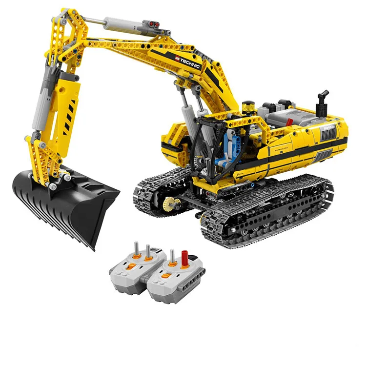 20007 Technic моторизованный экскаватор строительные блоки электродвигатели силовые функции кирпичи игрушки подарок Technic 8043