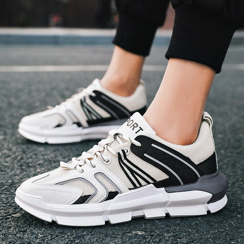 

Мужские дышащие спортивные удобные нескользящие амортизирующие летающие плетеные прогулочные туфли