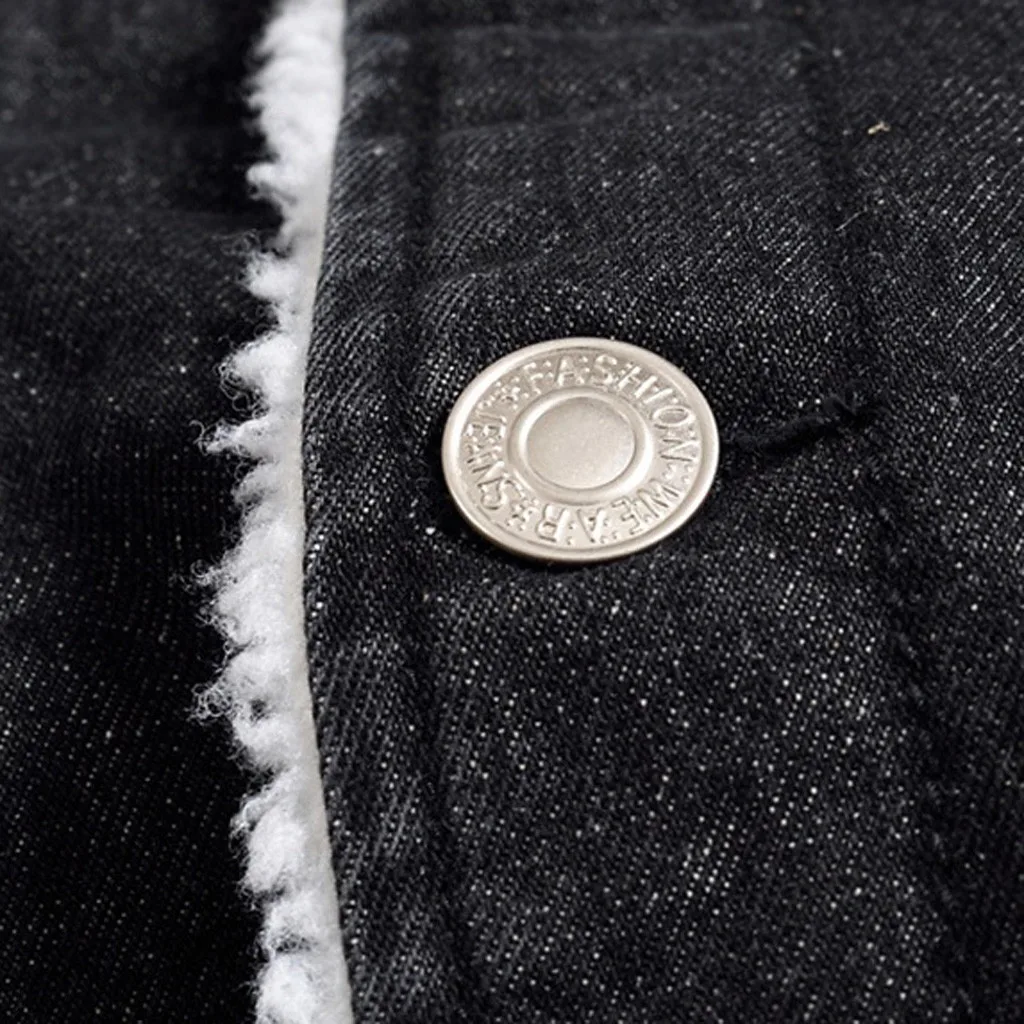 SAGACE мужские черные зимние джинсовые куртки верхняя одежда теплые пальто новые