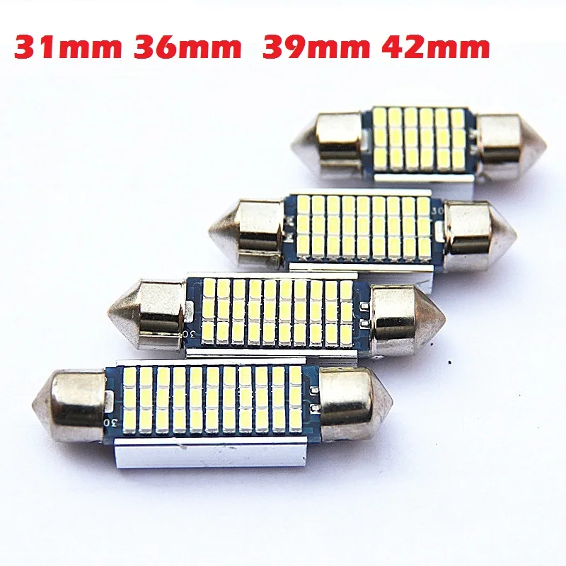 1 шт. гирлянда 31 мм 36 мм 39 мм 42 мм светодиодный лампы C5W C10W супер яркий 4014 SMD Canbus Error Free авто Интерьер Doom лампа
