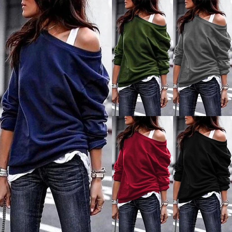 Женская футболка с длинным рукавом однотонная хлопковая толстовка на одно