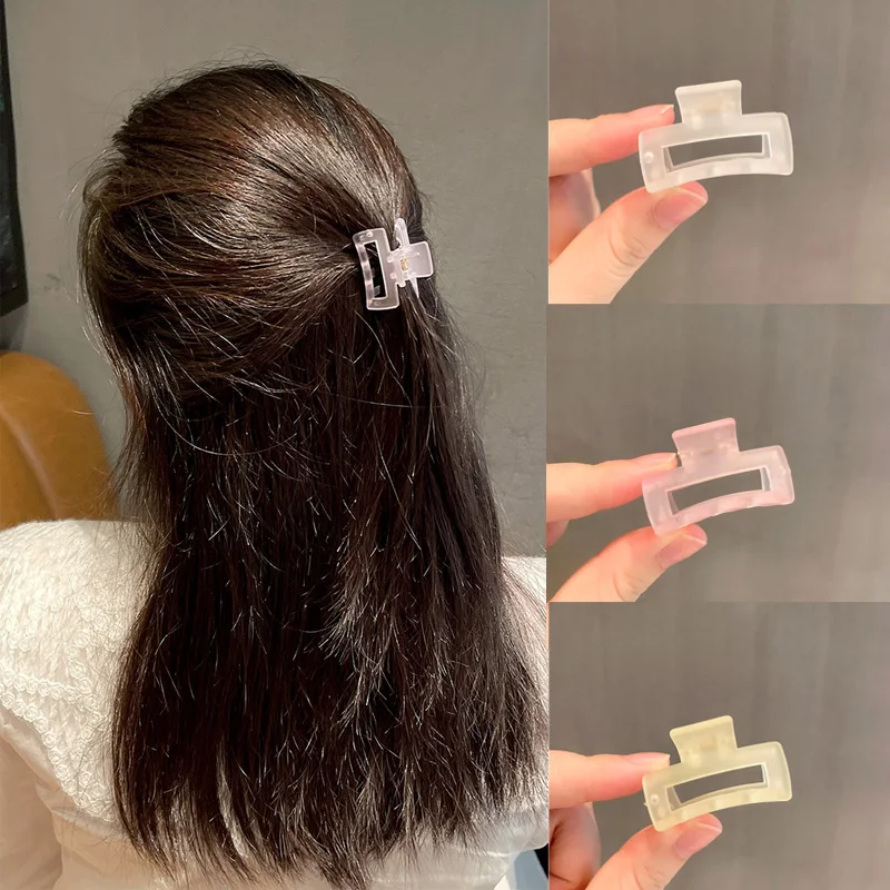 

MueRaa Transparent Jelly Women Girls Fashion Hair Claws Korean Style Hairgrips Hair Clips Chic Sweet Hair Accessories Barrettes