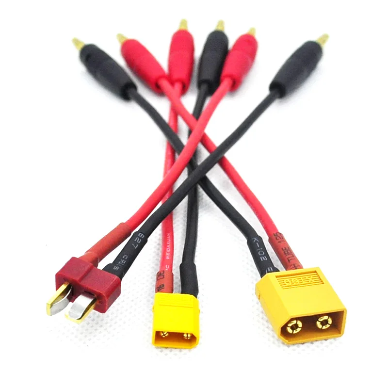 ZMR 15 см T XT60 XT30 штекер для 4 0 Банановая вилка RC зарядный кабель 14awg силиконовый
