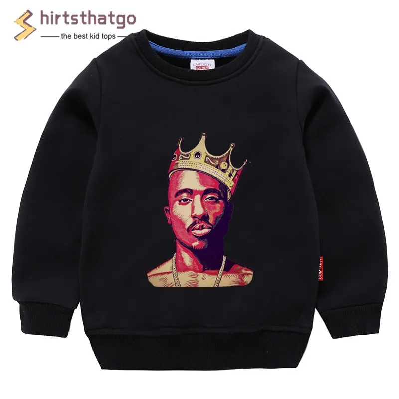2pac/забавные толстовки с капюшоном в стиле хип-хоп для мальчиков и девочек детская