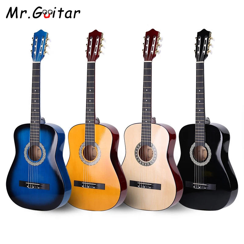 Mr Guitar 38 Классическая гитара 6 струн 4 цвета гитарные аксессуары с струнами сумка