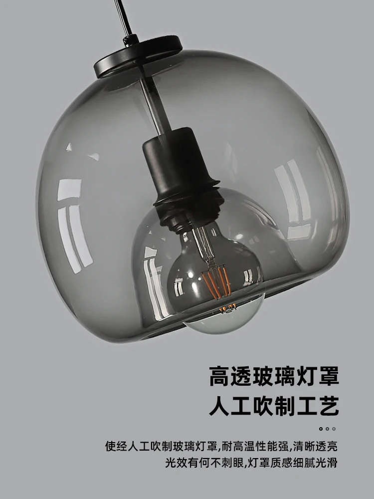 Modern Led Pendant Lights Lighting for Bar Restaurant Dining Room Office Study Loft Indoor Grey Glass Ball Decor Hanging Lamps | Освещение