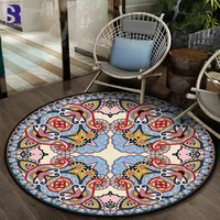 sunnyrain 1 piece fleece printed round area rugs for living room rugs and carpet for bedroom 100cm