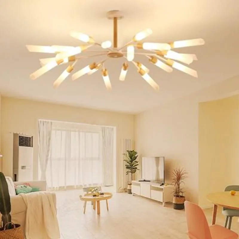 Дизайнерская Люстра для гостиной современная белая деревянная люстра спальни