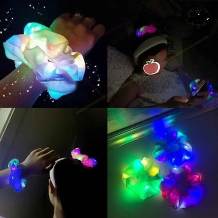 Новое поступление светящаяся лента для волос с полосками девочек держатель