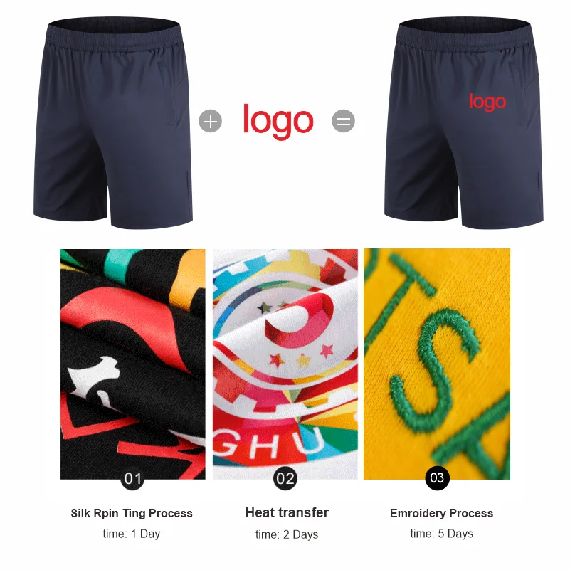 Шорты YOTEE мужские быстросохнущие из тонкого нейлона с вышивкой на заказ