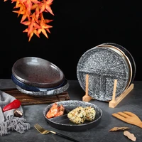 three grid japanese ceramic plate creative breakfast inventory heart plate home snack plate side dishes