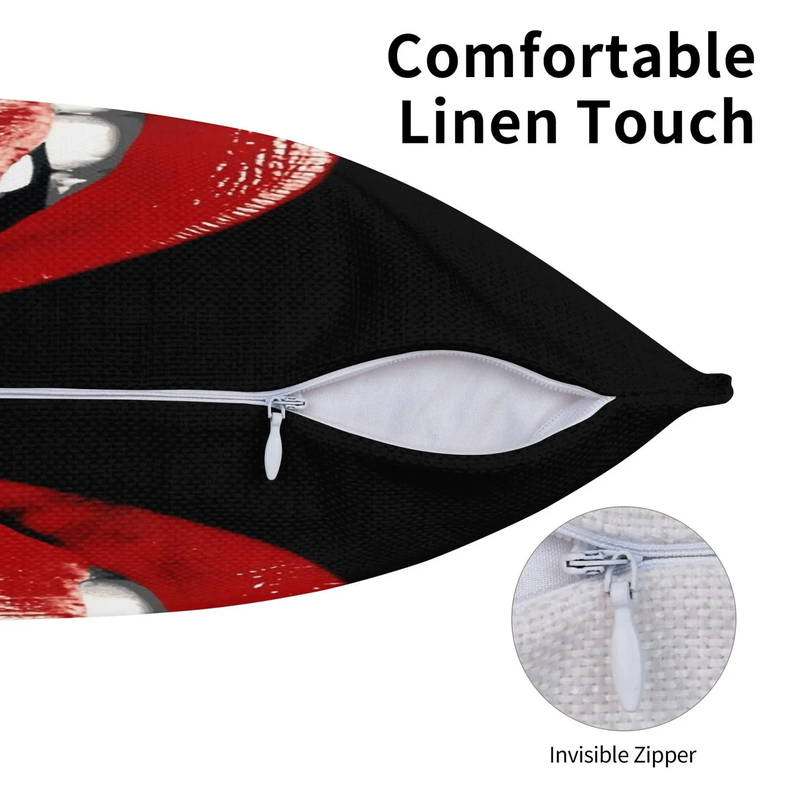 Наволочка в виде губ наволочка с надписью хлопковая льняная плюшевым помпоном