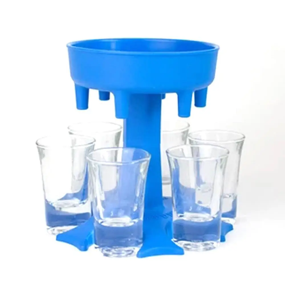 

Detachable 6 Shot Glass Dispenser Holder Liquor Dispenser Party Beverage Drinking Dispenser Tools 40P