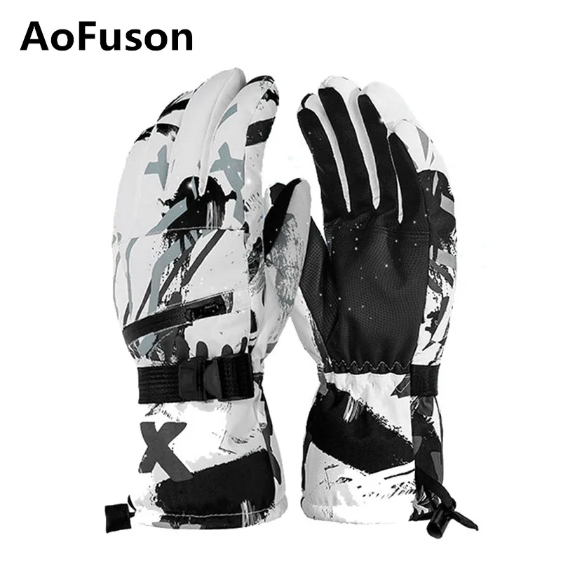 

Professional Ski Gloves Touch Screen Fleece Winter Warm Snowboard Gloves Ultralight Waterproof Motorcycle Thermal Snow gloves