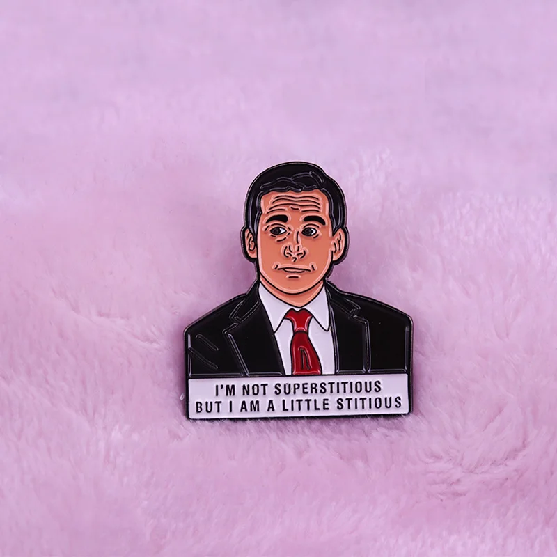 Забавный значок Майкла я не суеверный но немного стициальный для