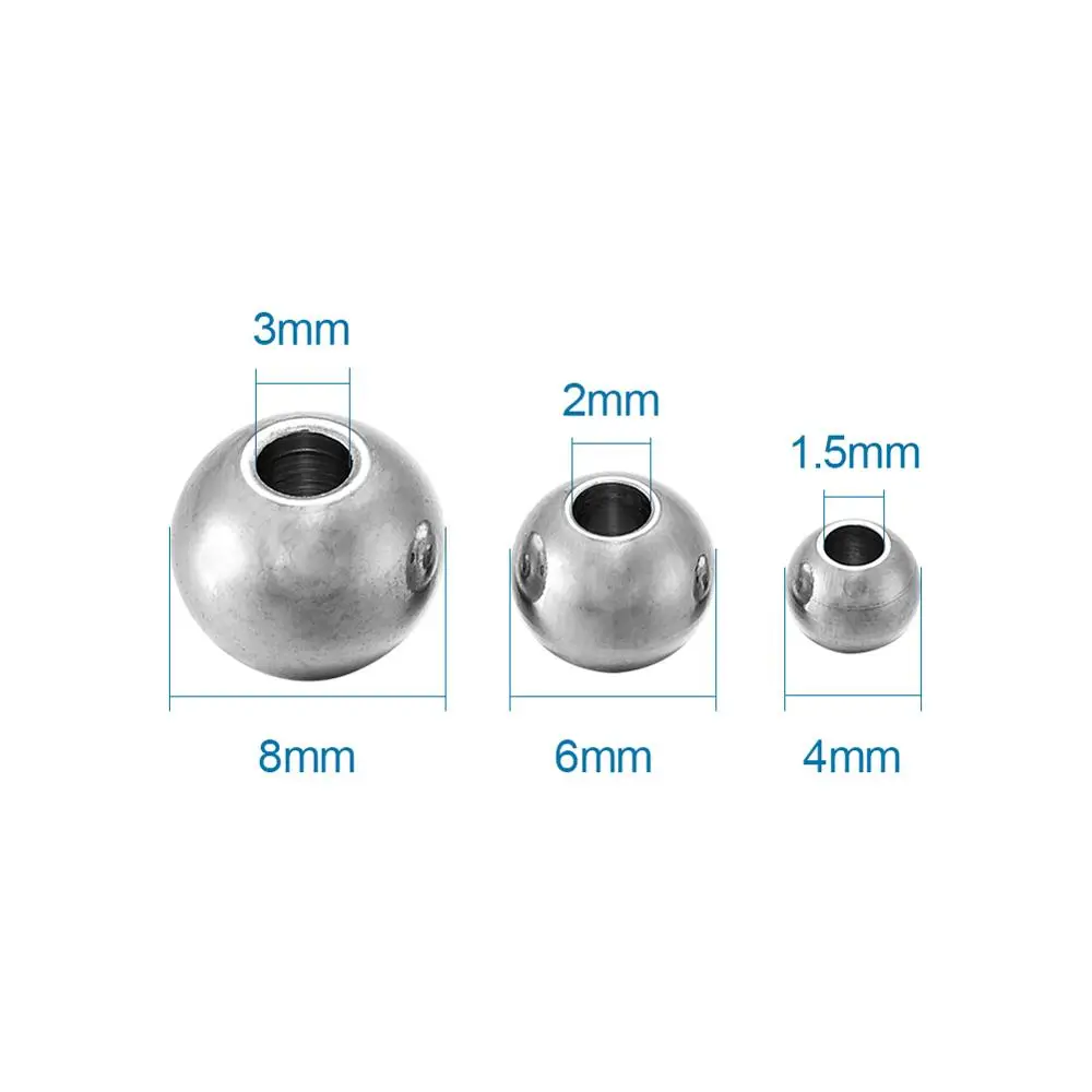 Шарики из нержавеющей стали металлические с большим отверстием 100 для