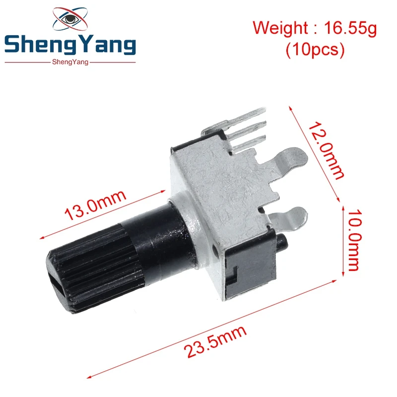 ShengYang 10 шт. Rv09 вертикальный 12 5 мм вал 1k 2k 5k 10k 20k 50k 100k 0932 регулируемый резистор 9 тип 3
