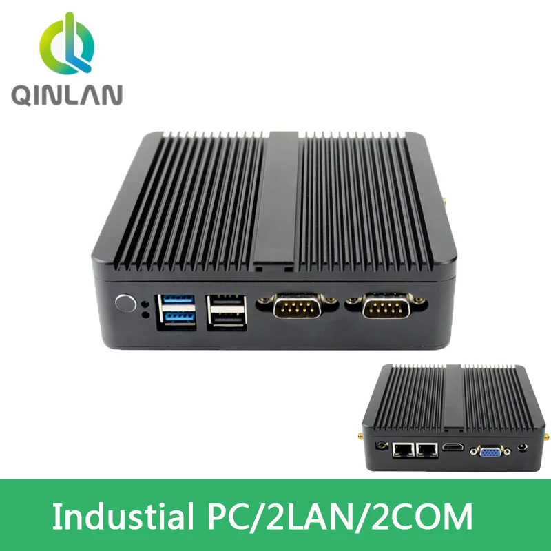 

Fanless Embedded Thin PC J4125 Quad Core 2.0GHz Dual Gigabit LAN 2 COM Mini Itx Industrial Computer