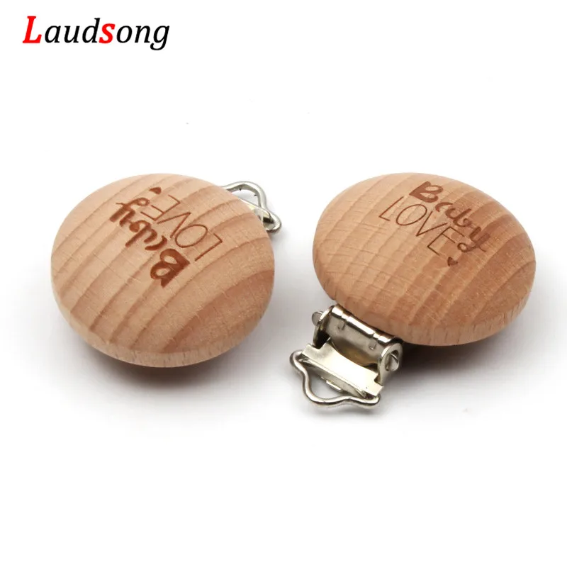 2 шт./лот и надписью LOVE для бука 35 мм детская пустышка на цепочке с прищепкой