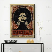 pop artpower equalityretro postersliving room decoration canvas painting home decor canvas wall art prints floating frame