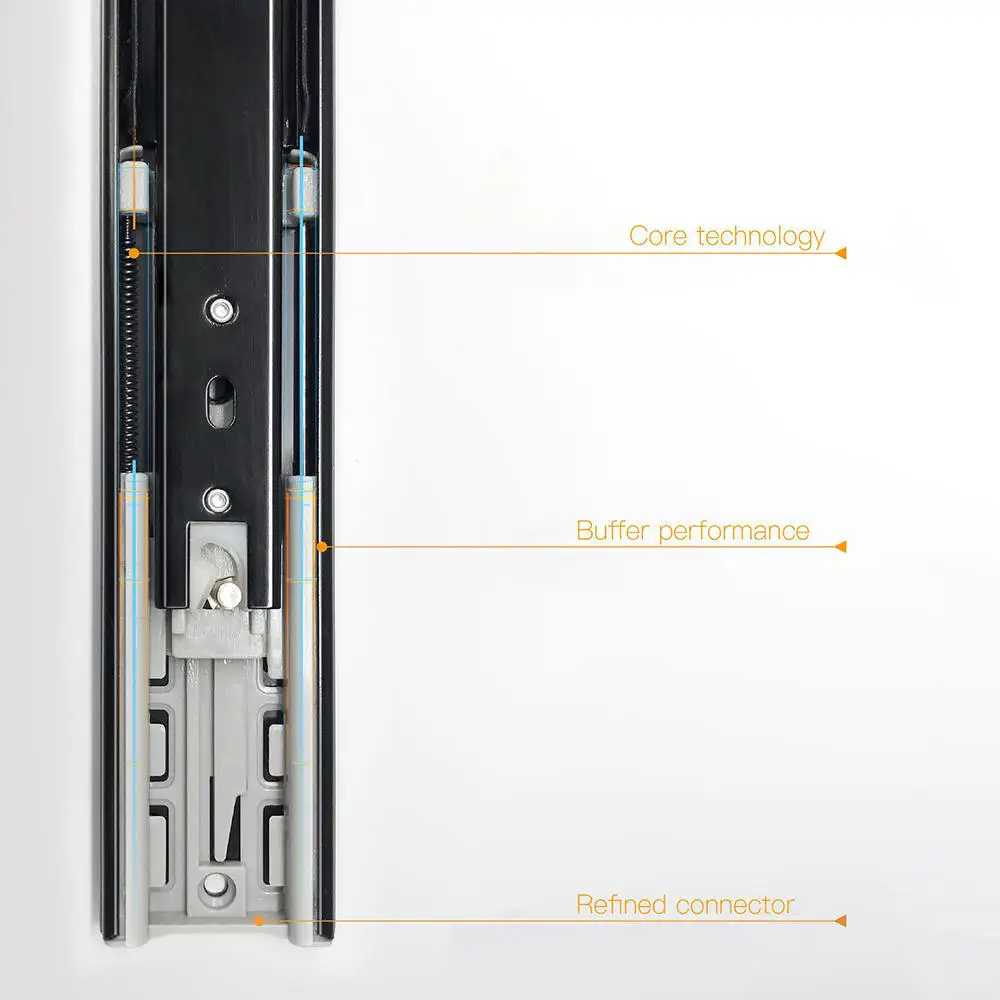 

Drawer Slides Three Sections Ball Bearing Full Extension Glides Runners Drawer Slides 2020 New