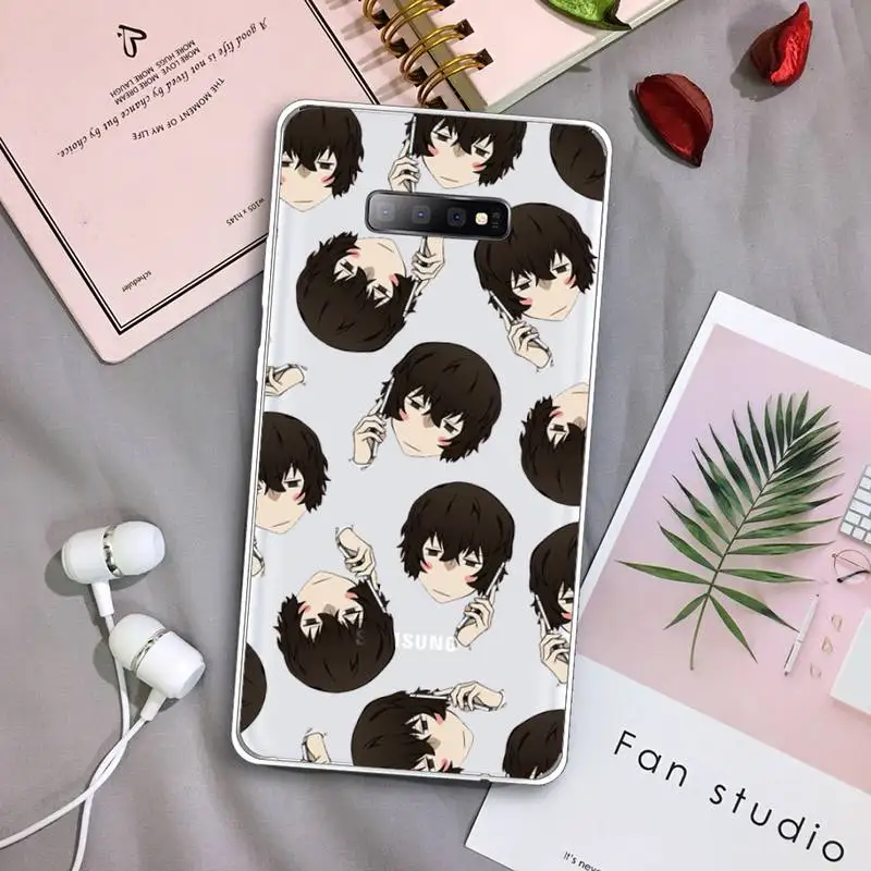 

bungou stray Dogs anime Phone Case Transparent For Samsung Galaxy A71 A21s S8 S9 S10 plus note 20 ultra