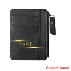 Пользовательское имя держатель для карт корейской версии Pu личи Золотое Имя кошельки Дамская молния кошелек для монет для женщин мужчин маленькая упаковка карт