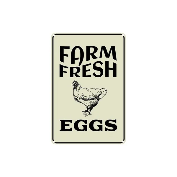 

Vintage Farm Fresh Eggs Metal Tin Sign 8x12 Inch Retro Home Kitchen Outdoor Market Art Wall Decor New