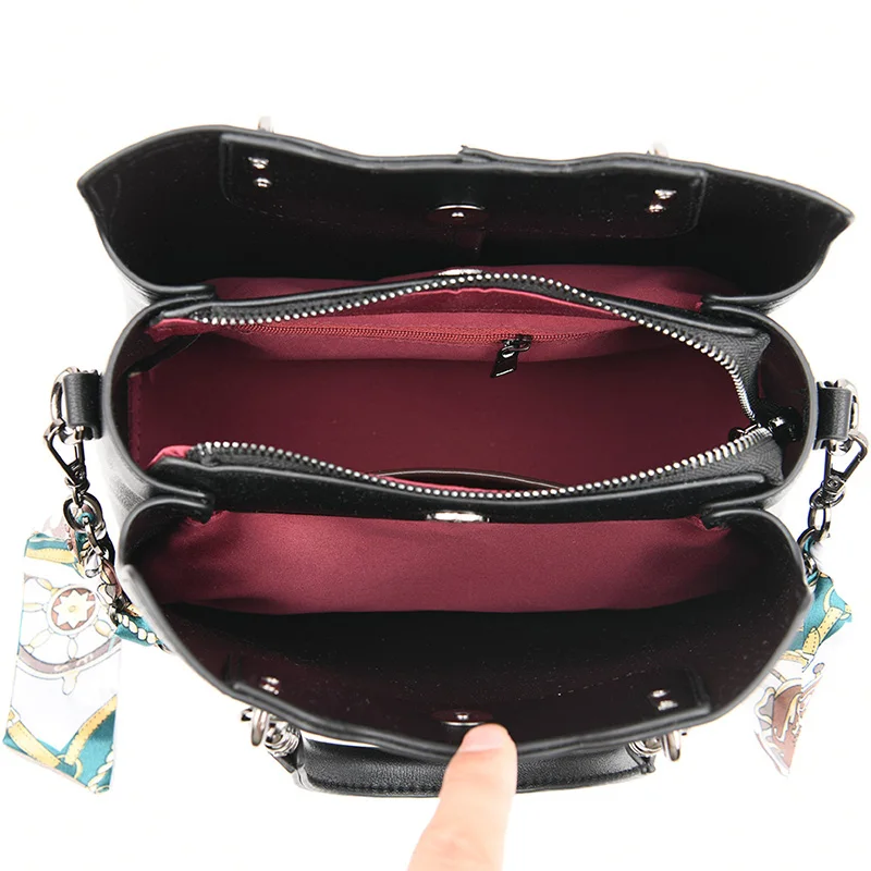 Модная сумка через плечо качественные кожаные женские сумки Большая