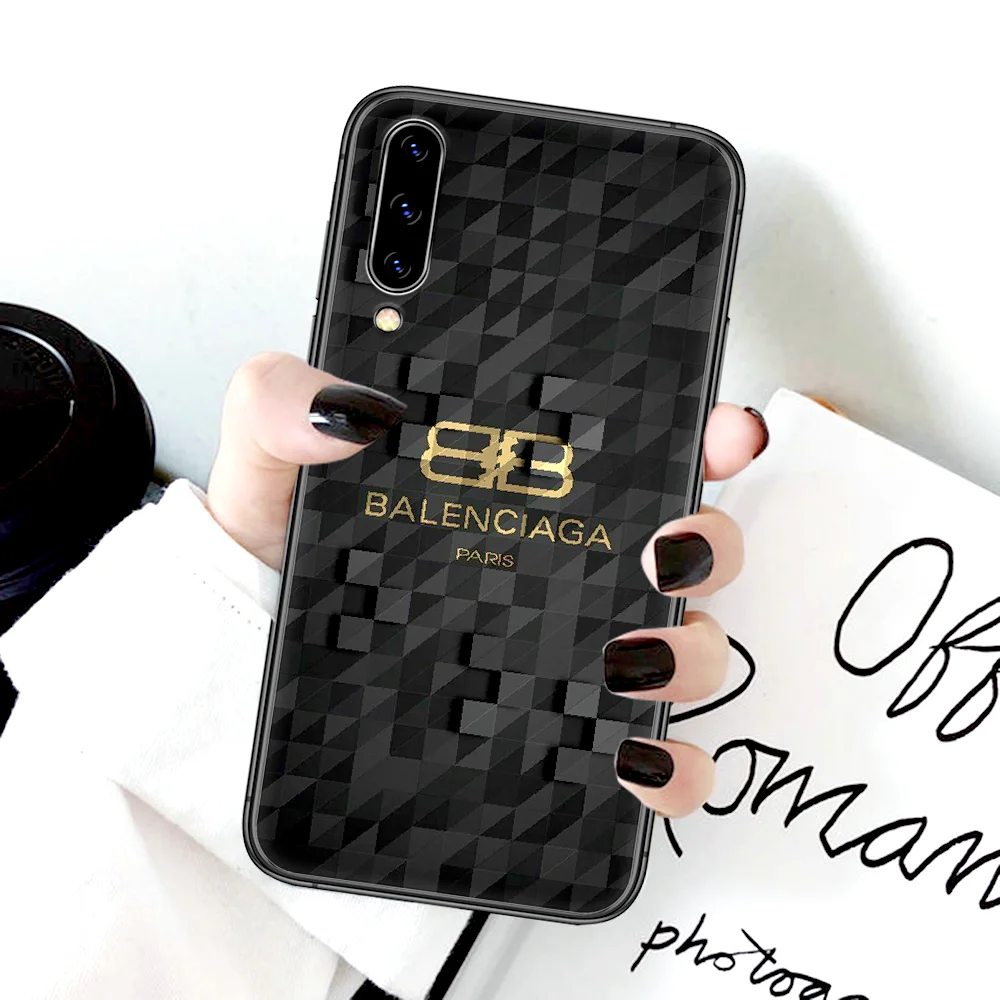 

Fashion Luxury Brand Phone Case For Samsung Galaxy A 3 5 7 8 10 20 20E 21S 30 30S 40 50 51 70 71 black Bumper Fashion Prime Soft