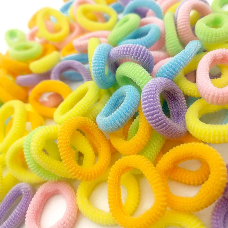 100 шт./лот ободок для волос детей резинка держатель хвоста эластичная детские