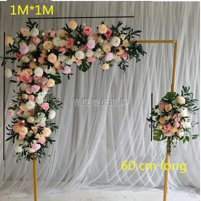 Wedding simulation corner flower background wall fake flower flower art wedding props rose decoration silk flower wall