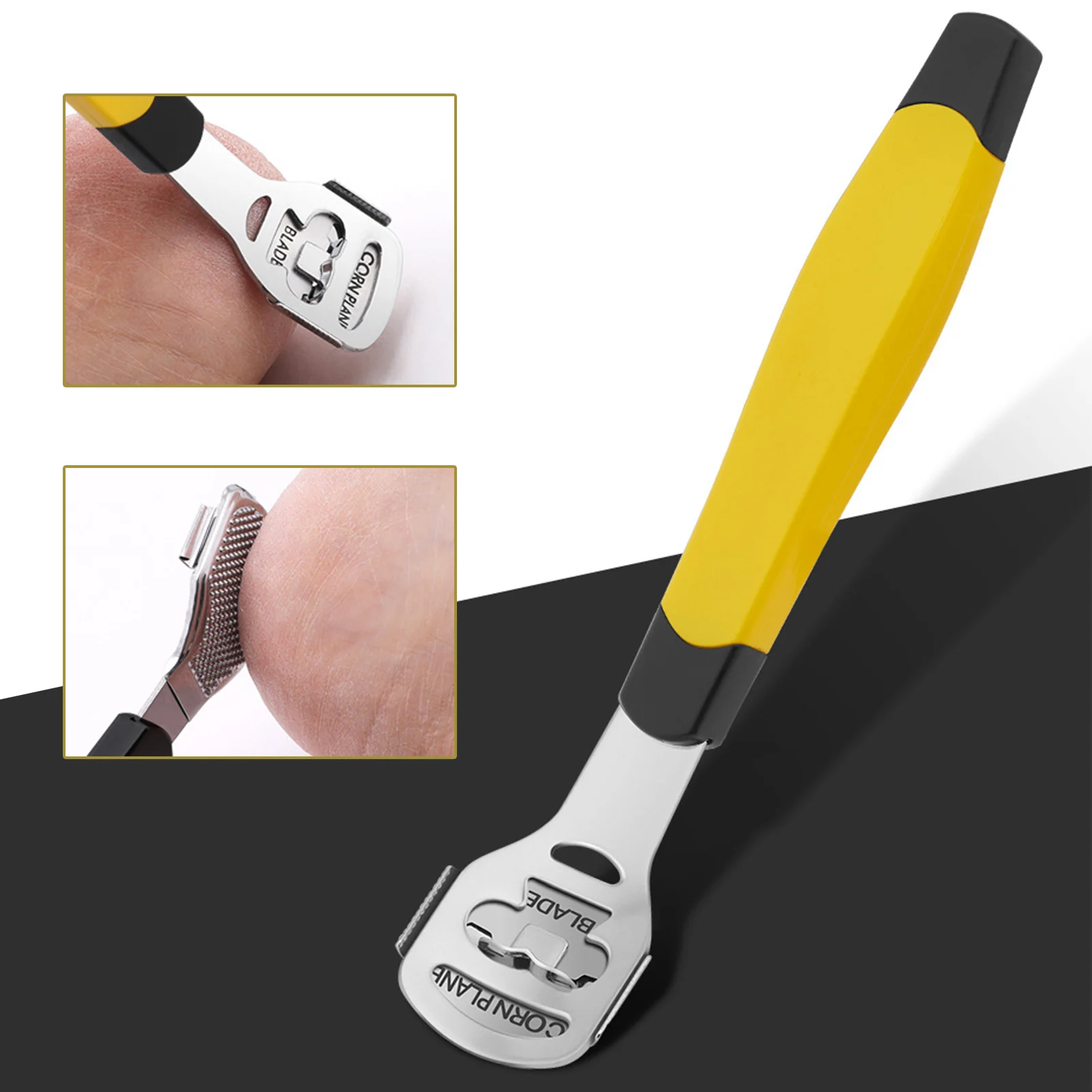 

Foot Callus Shaver Heel Hard Skin Remover Stainless Steel Handle Foot Care Planing Tools Hand Feet Pedicure Razor Tool Shavers