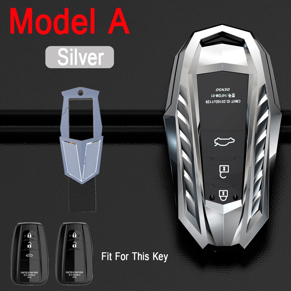 

New Zinc Alloy Car Key Case Cover Shell For Toyota CHR C-HR Prado Prius Camry Corolla RAV4 2017 2018 2019 Accessories