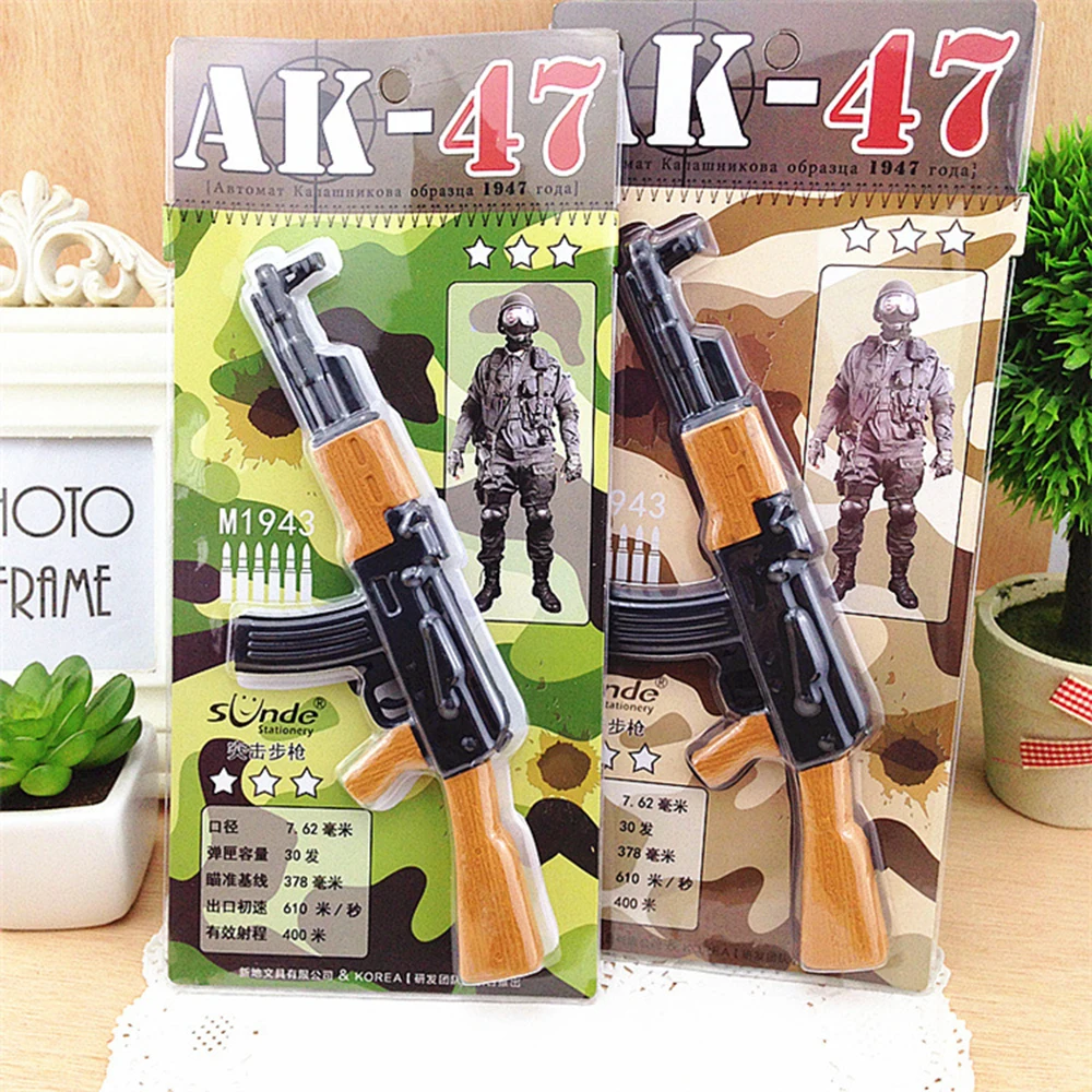 1 шт., эмуляция AK47, пистолет, карандаш, ластик для мальчиков, креативные, персонализированные школьные канцелярские принадлежности, съемные ластики, милые игрушки, Подарочные принадлежности