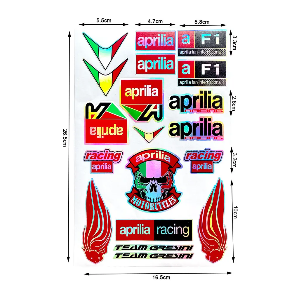 Наклейки для мотоциклов Aprilia RV4 RSV4 Ducati Laser Rainbow стикер с изображением Италии