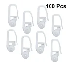 100 шт. занавески для кровати, специальные крючки для занавески, подвесное кольцо с шариковым крючком, занавески для роликовой шторы, скользящие универсальные крючки