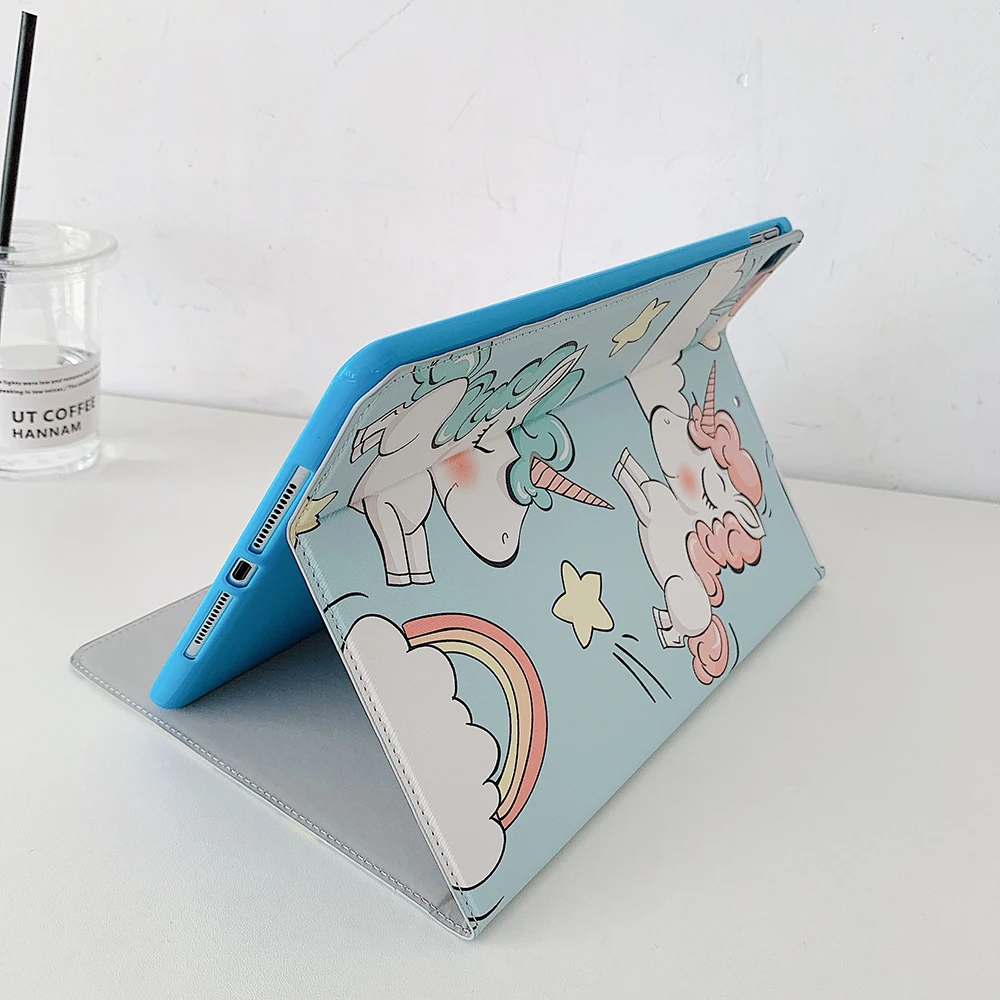 

7.9 9.7 10.2 10.5 11 inch Soft TPU Cartoon Unicorn Protective Case For iPad Air 1 2 3 Mini 4 5 Pro 2017 2018 2019 2020 Cover