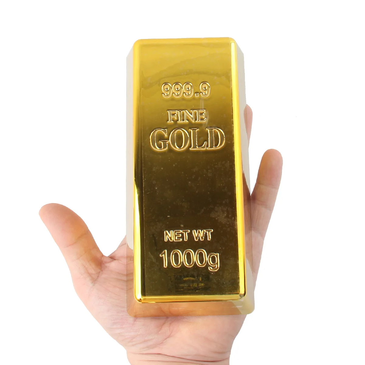 

Collectable Bullion Door Stop Plastic Paperweigh Simulation Toy Office Fake Gold Bar Golden Table Decor Shop Business Gift