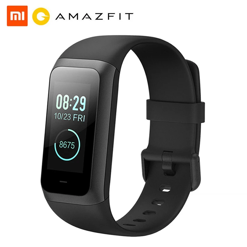 Смарт браслет Huami Amazfit band 2 цветной IPS экран 1 23 дюйма водонепроницаемый пульсометр