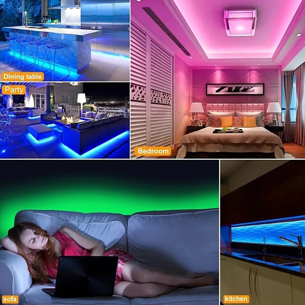 

WiFi Luces Led Intelligent Remote Dimming 5M Watetproof 300 LEDS 5050 SMD RGB LED Strip Light DC12V with IR24 key Controller Kit